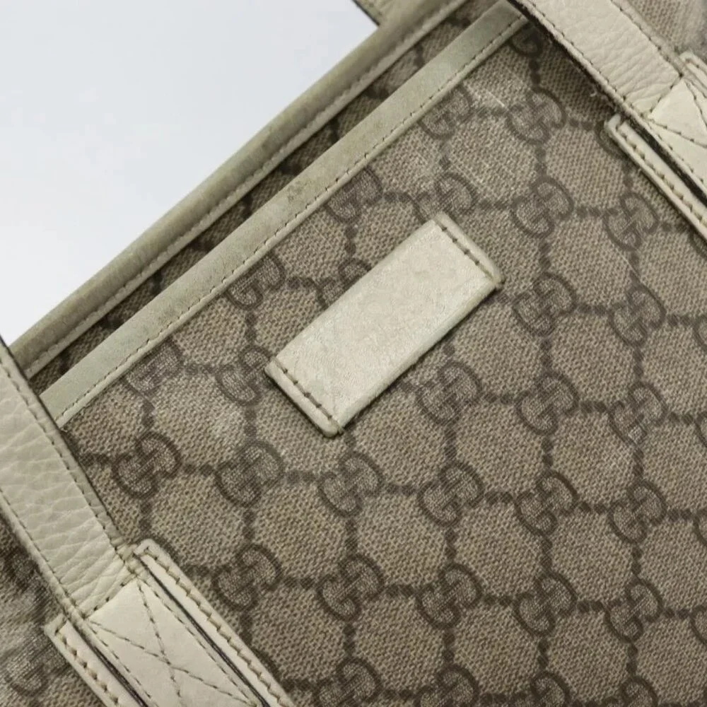GUCCI GG Supreme Tote Bag PVC Beige 211137 Auth 156914 - Picture 14 of 16
